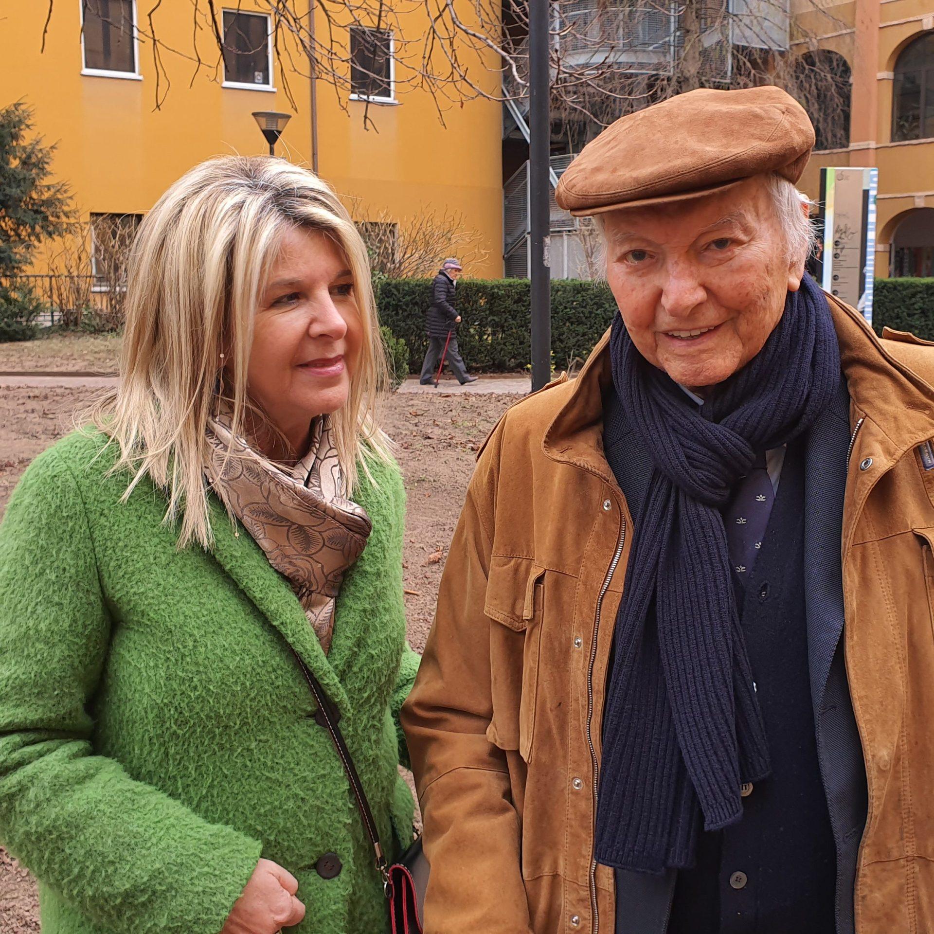 Nadia Clementi con Piero Angela