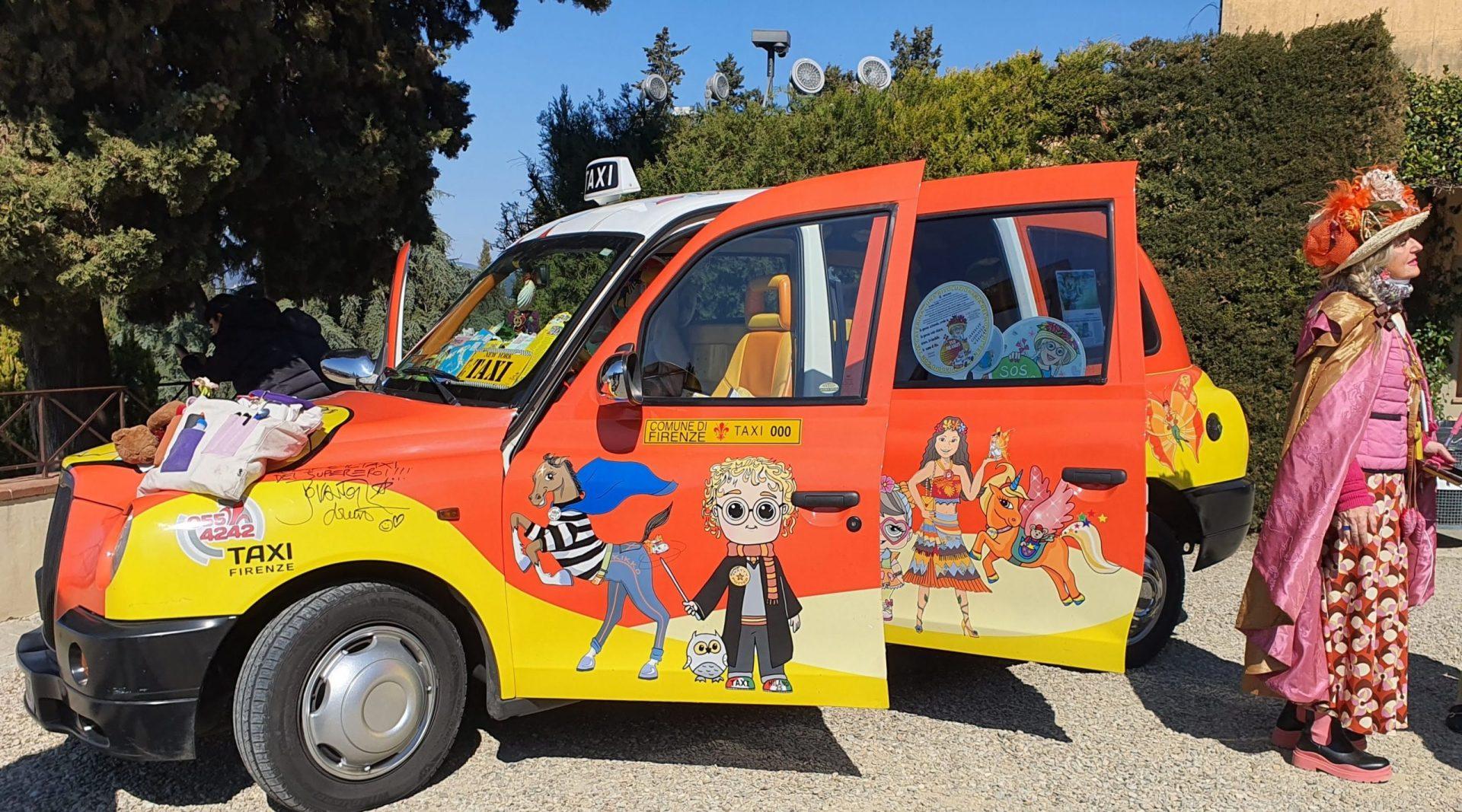 Nel suo taxi i bimbi diventano supereroi