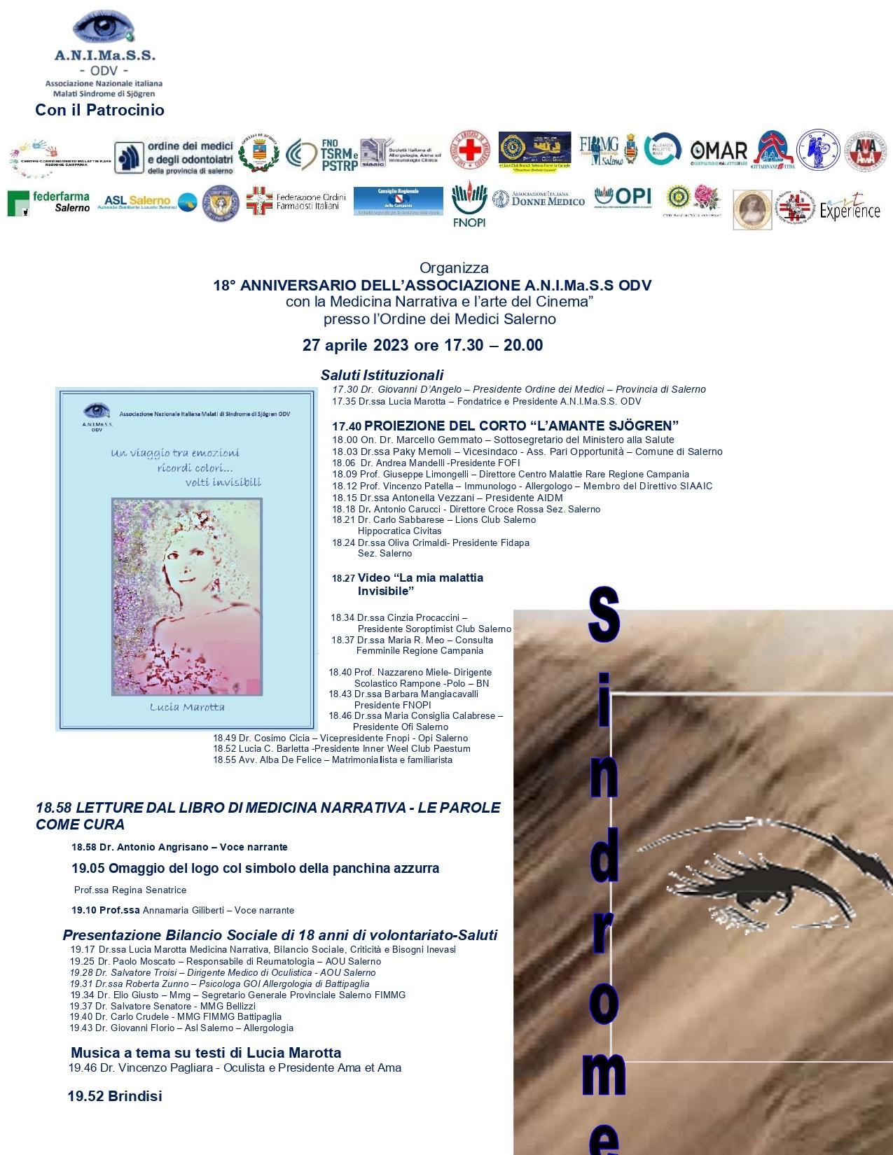 18° Anniversario dell’Associazione A.N.I.Ma.S.S.